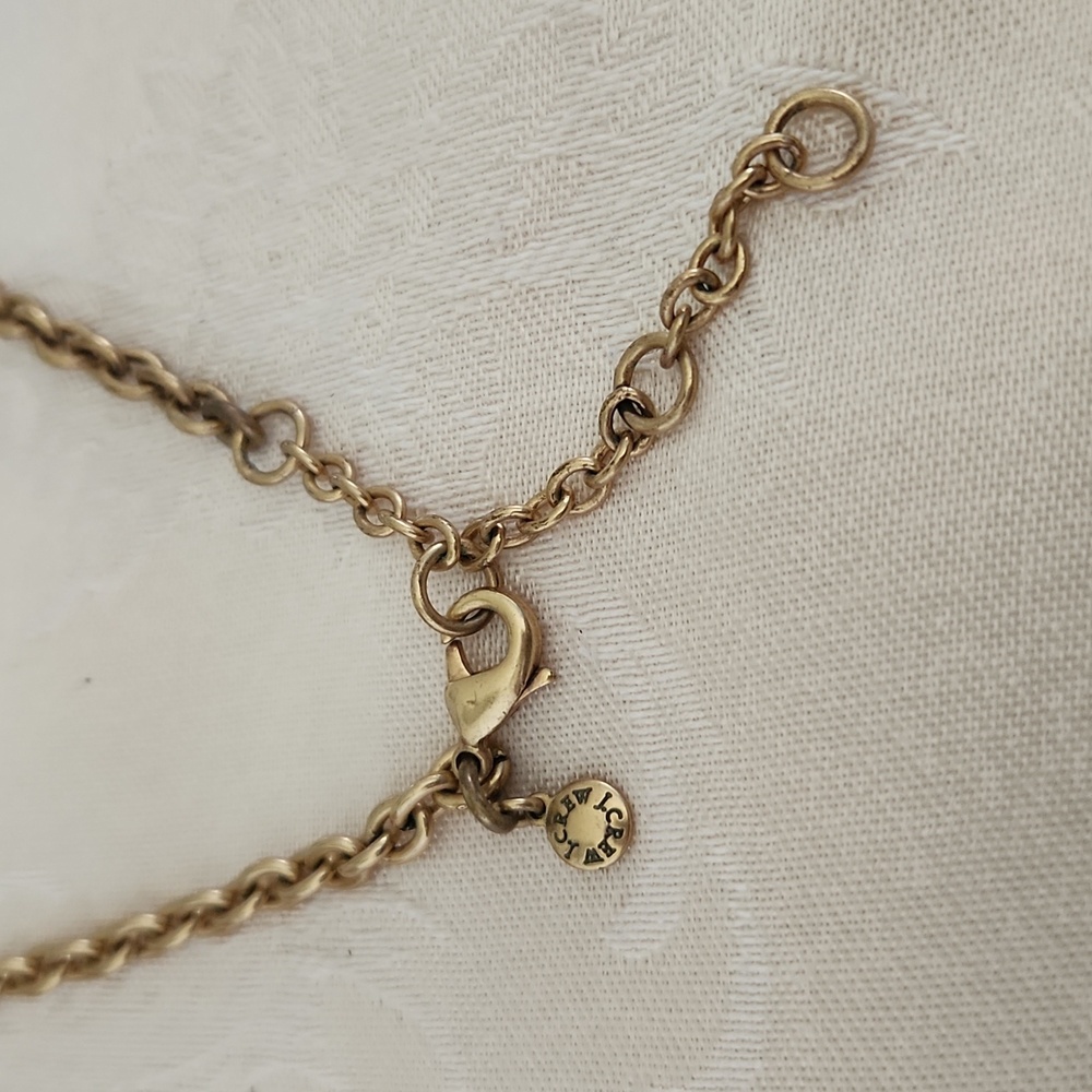 J. Crew mint green and crystal rhinestone statement collar necklace - Picture 5 of 5